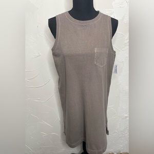 Old navy gray women’s size small racer back sleeveless t-shirt dress.